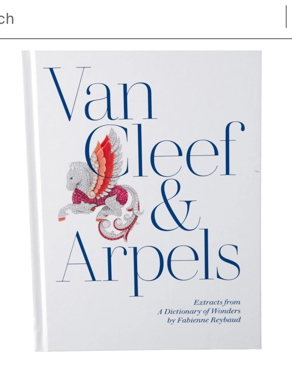 Van Cleef & Arpels White Decorative Book with Blue & Red Accents